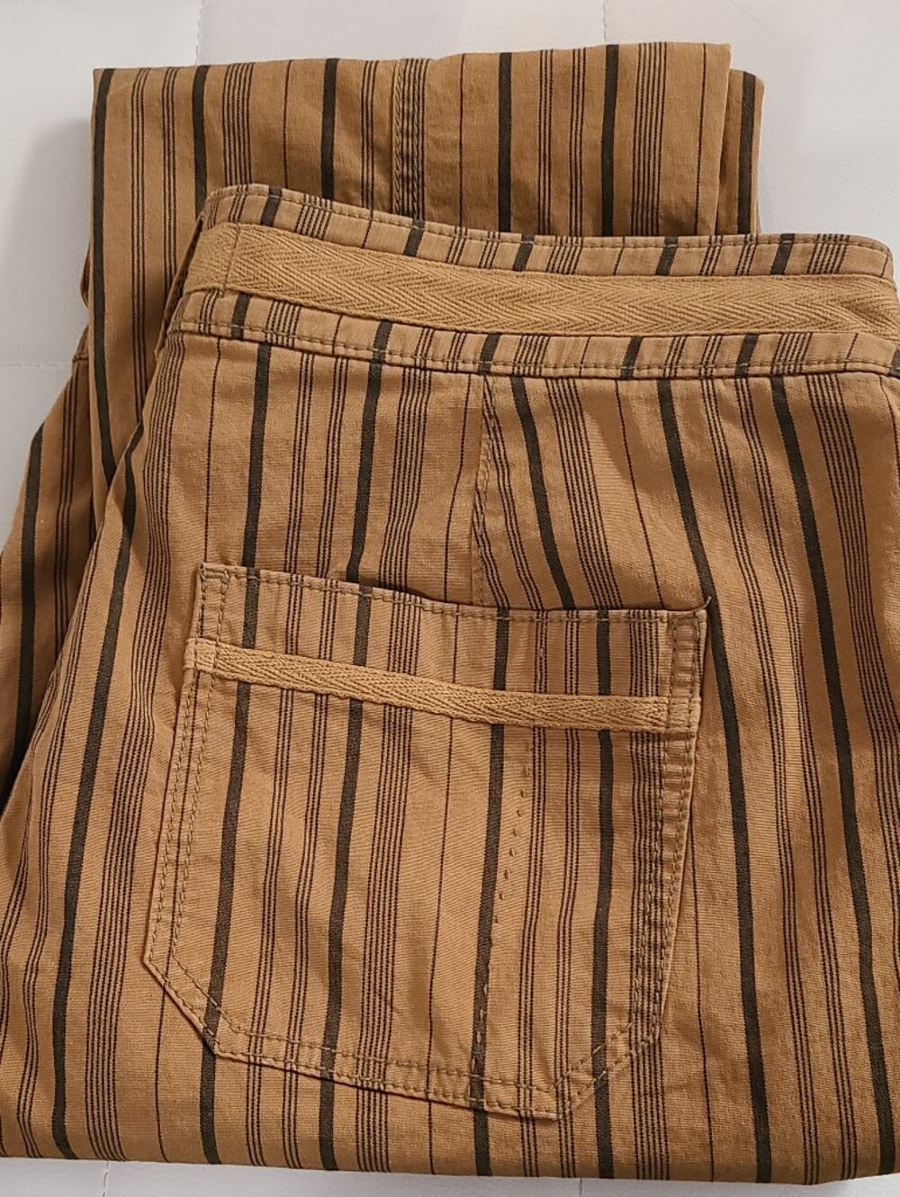 Anthropologie Striped Tan and Black Casual Pants